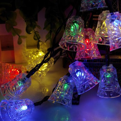 Guirlande solaire 20 cloches Noël multicolore IP65