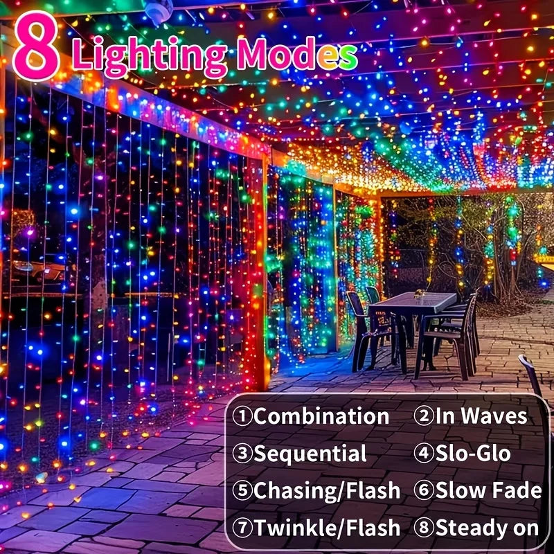 Guirlande Solaire Féerique 200 à 600 LED Lot de 2