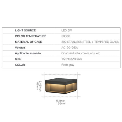 Applique solaire boîte noire design façade