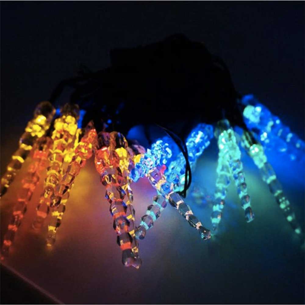 Guirlande solaire stalactite 100 LED bleue