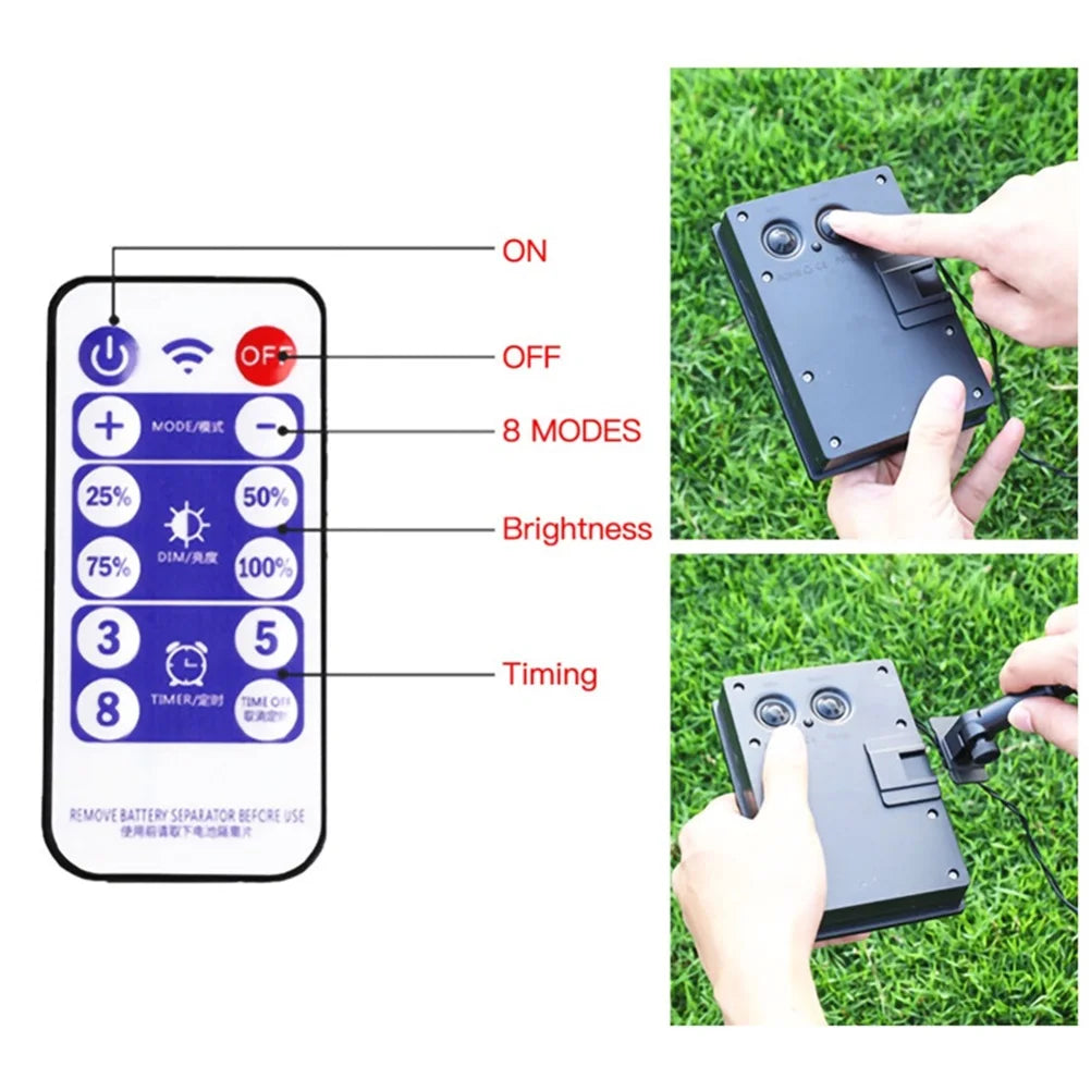 Guirlande Solaire LED 8 Modes Étoile Lune Décoration Jardin