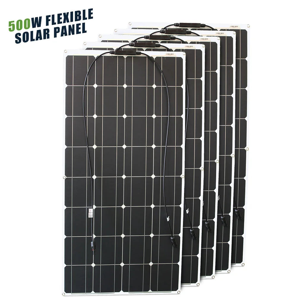 Panneau Solaire Flexible 12V Monocristallin Étanche Bateau