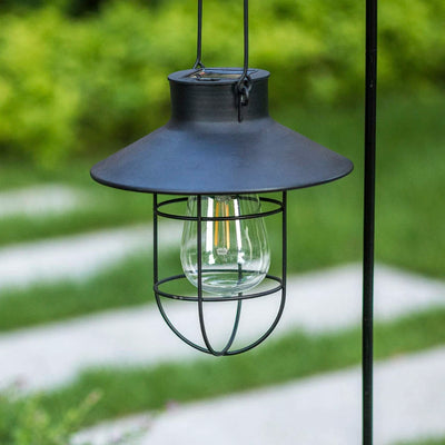 Lampe Solaire Suspendue Vintage Métal Extérieure Patio Jardin