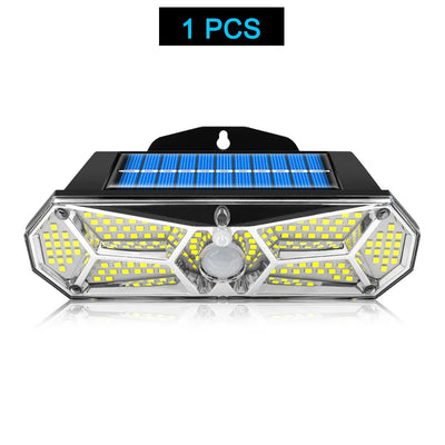 Lampe Solaire 158 LED Détecteur Mouvement IP65 Grand Angle Murale