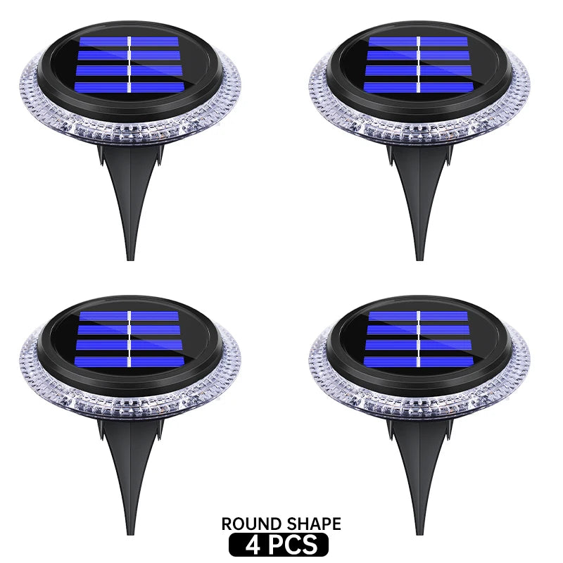 Lampe Solaire Extérieur 8 LED Applique Murale Jardin Pelouse