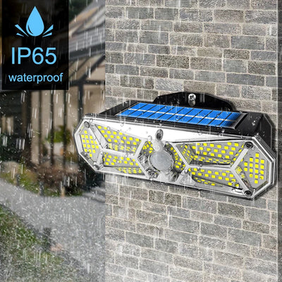 Lampe Solaire 158 LED Détecteur Mouvement IP65 Grand Angle Murale