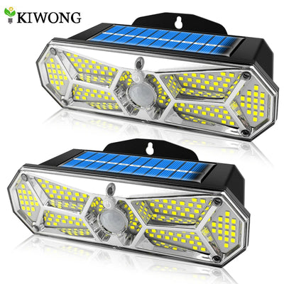 Lampe Solaire 158 LED Détecteur Mouvement IP65 Grand Angle Murale