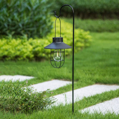 Lampe Solaire Suspendue Vintage Métal Extérieure Patio Jardin