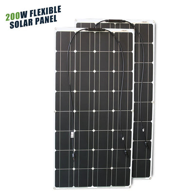 Panneau Solaire Flexible 12V Monocristallin Étanche Bateau