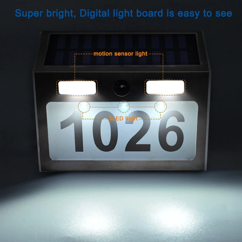 Lampe Solaire Numéro de Maison 200lm Éclairage Porte Jardin – détail du design et finitions