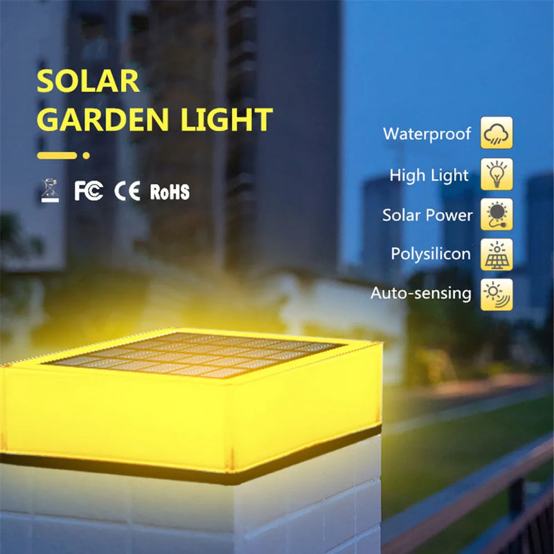 Spot solaire LED IP68 RGB pour décoration de jardin extérieur