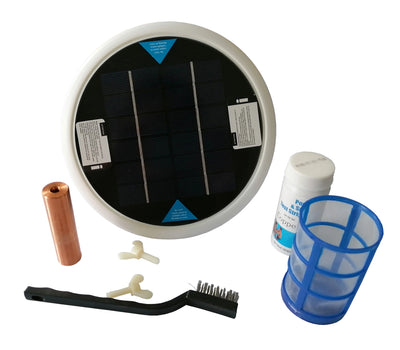 Ioniseur solaire réduisant les produits chimiques de la piscine