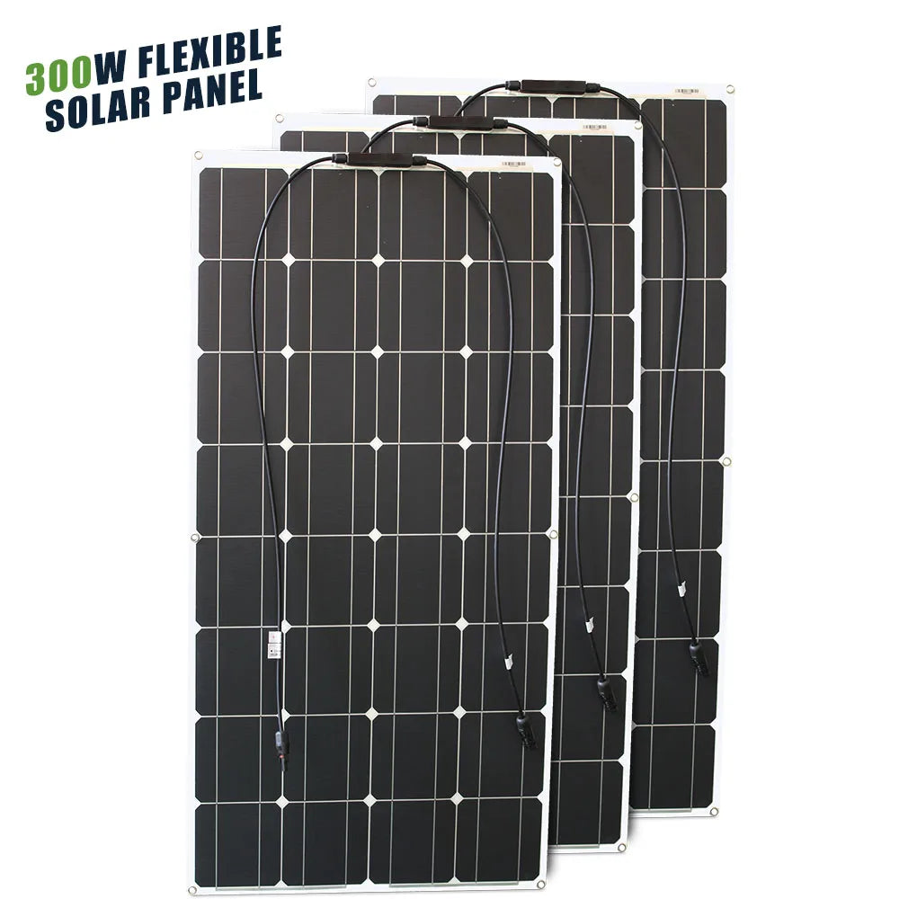 Panneau Solaire Flexible 12V Monocristallin Étanche Bateau