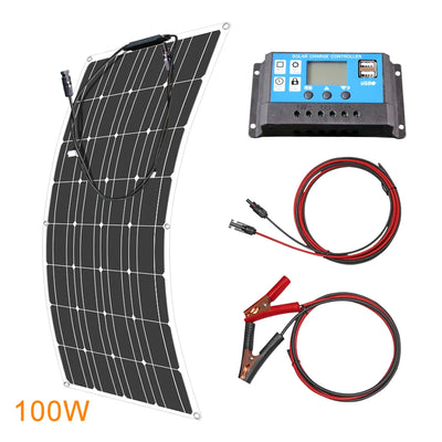 Panneau Solaire Flexible 12V Monocristallin Étanche Bateau