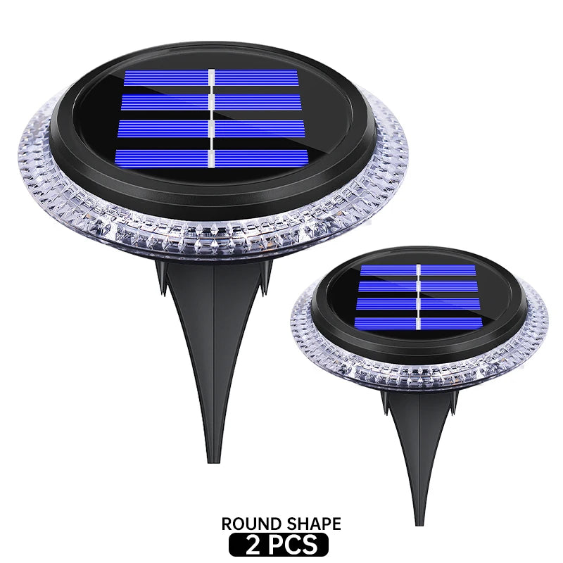 Lampe Solaire Extérieur 8 LED Applique Murale Jardin Pelouse