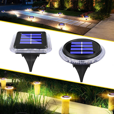 Lampe Solaire Extérieur 8 LED Applique Murale Jardin Pelouse