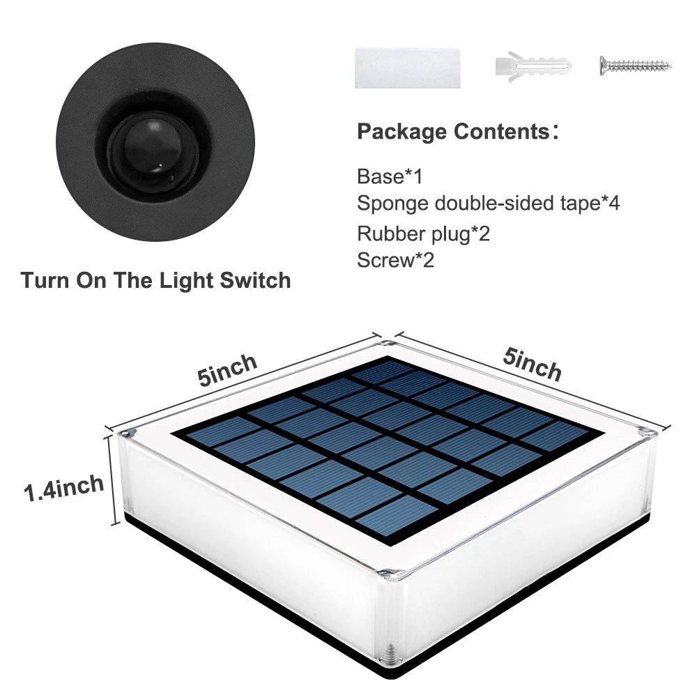 Spot Solaire LED IP68 RGB Décoration Jardin Extérieur 3000K 6000K