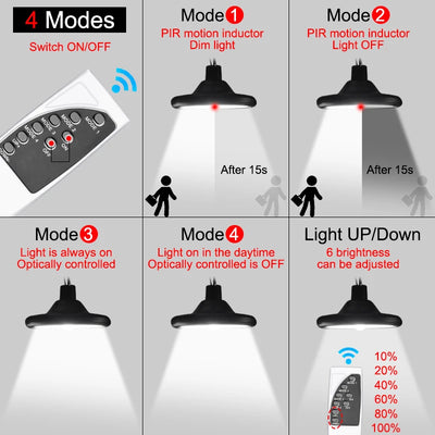 Lampe Solaire Anti-Moustique Double Usage 4 Modes SĂ©curitĂ© Jardin â installĂ©e en extĂ©rieur sur un mur