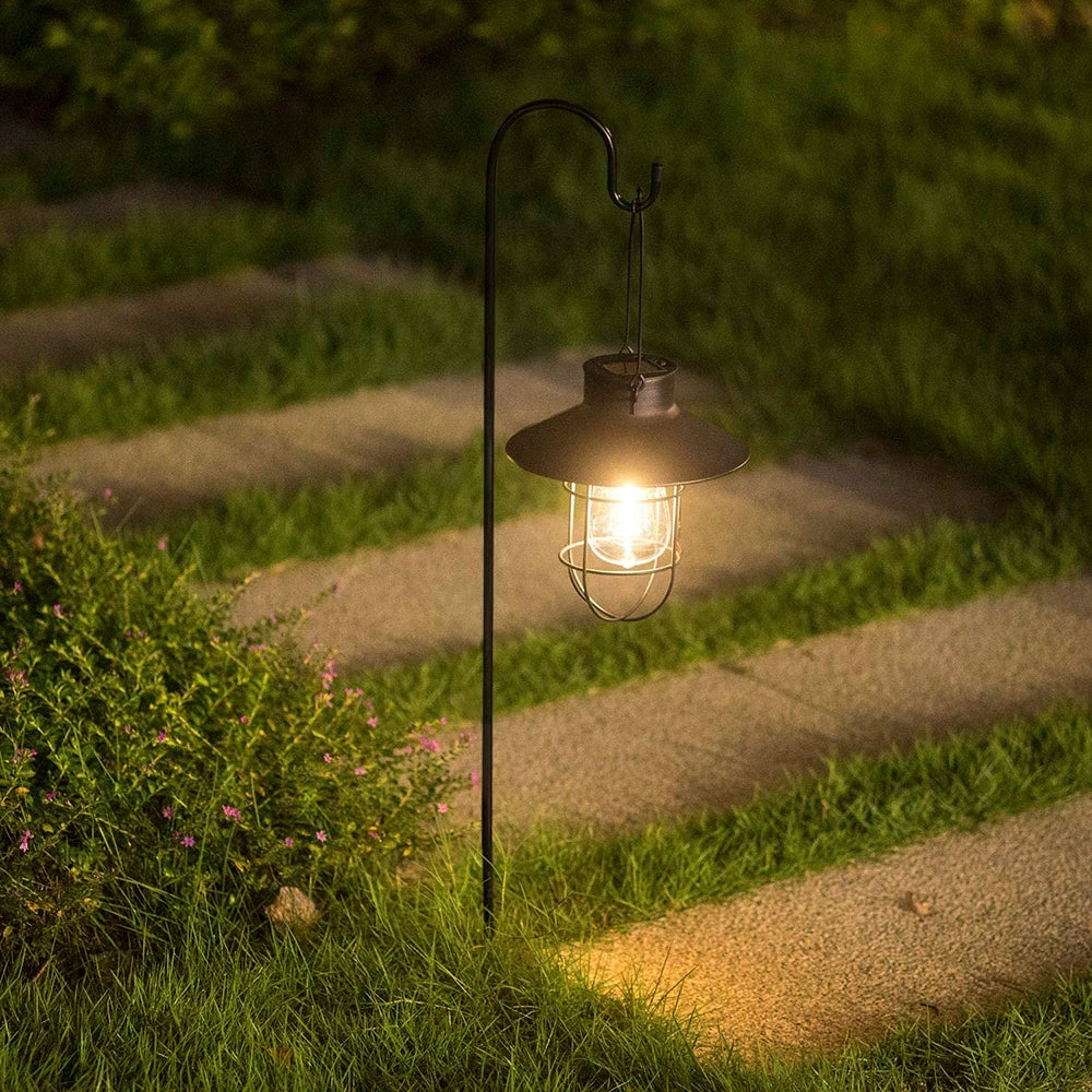 Lampe Solaire Suspendue Vintage Métal Extérieure Patio Jardin