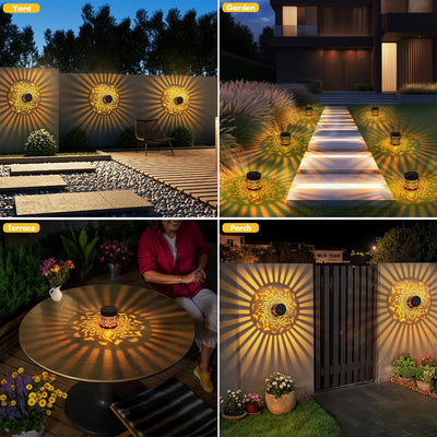 Applique solaire Mandala étanche IP65 d'ambiance