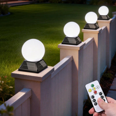 Lampe solaire à colonne ronde pour jardin