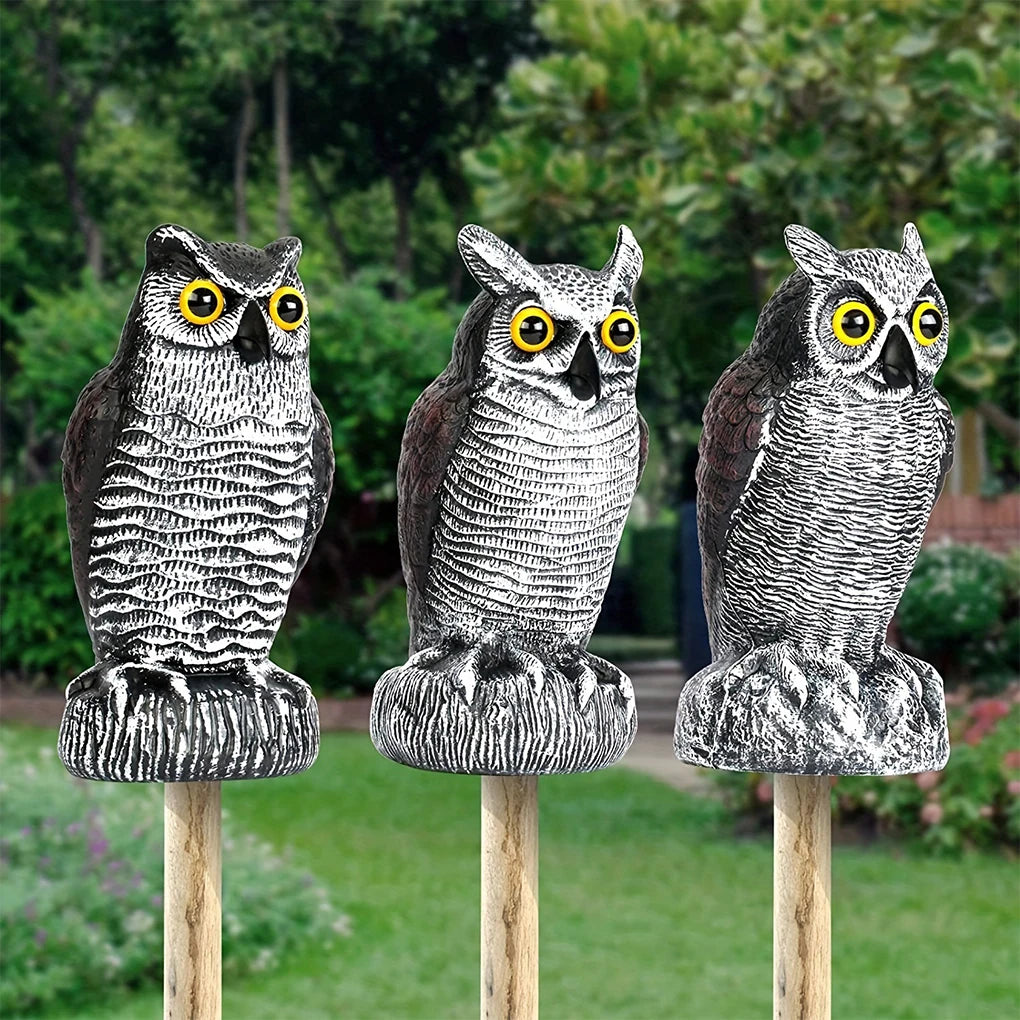 Effaroucheur Solaire Hibou à Yeux Clignotants et Son