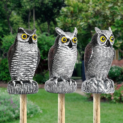 Effaroucheur Solaire Hibou à Yeux Clignotants et Son