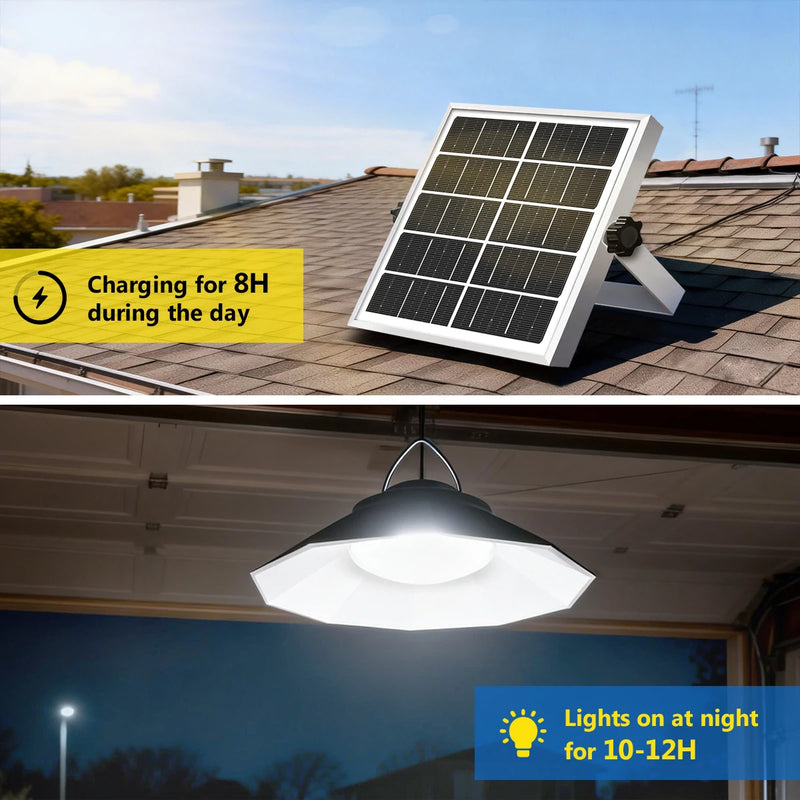 Lampe solaire suspendue vintage pour patio