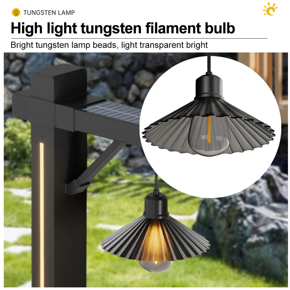 Lampadaire Solaire Extérieur Vintage Éclairage Paysager Allée Jardin