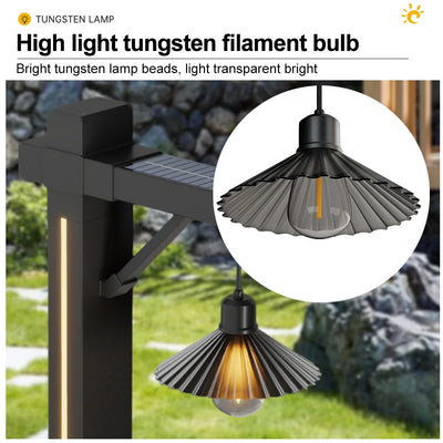 Lampadaire Solaire Extérieur Vintage Éclairage Paysager Allée Jardin
