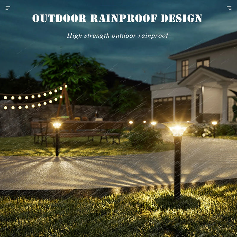 Lot de 2 lampes solaires rétro étanches pour jardin et allée