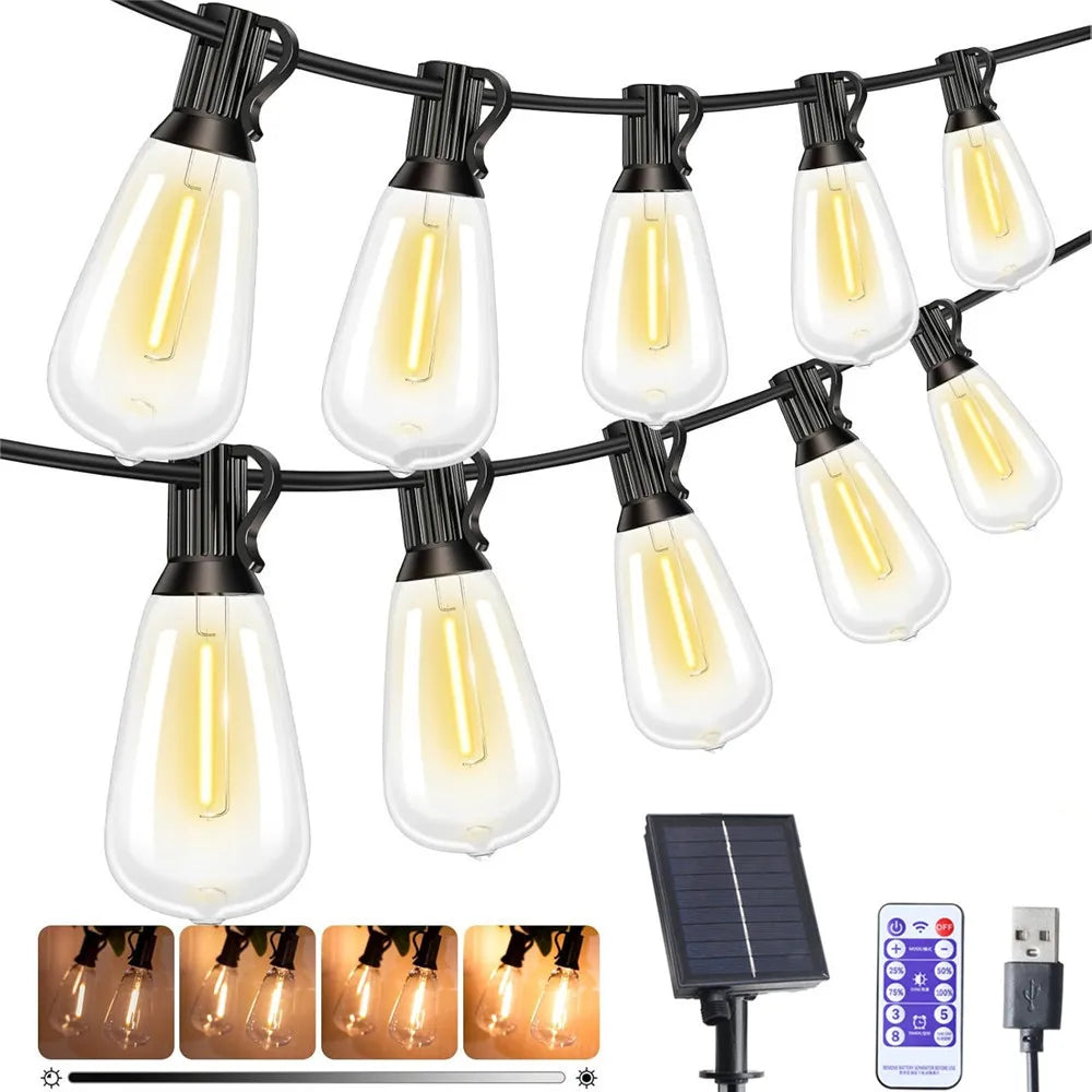 Guirlande solaire LED ST38 double charge autonome