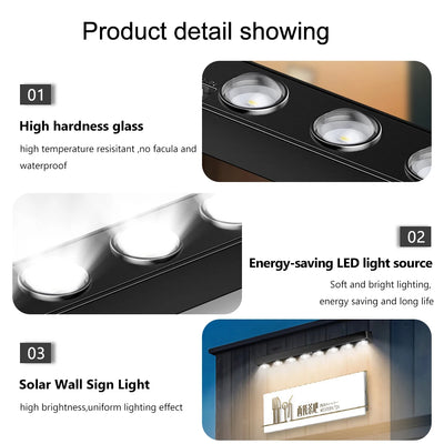 Applique Solaire Murale LED Étanche Décor Jardin Paysage