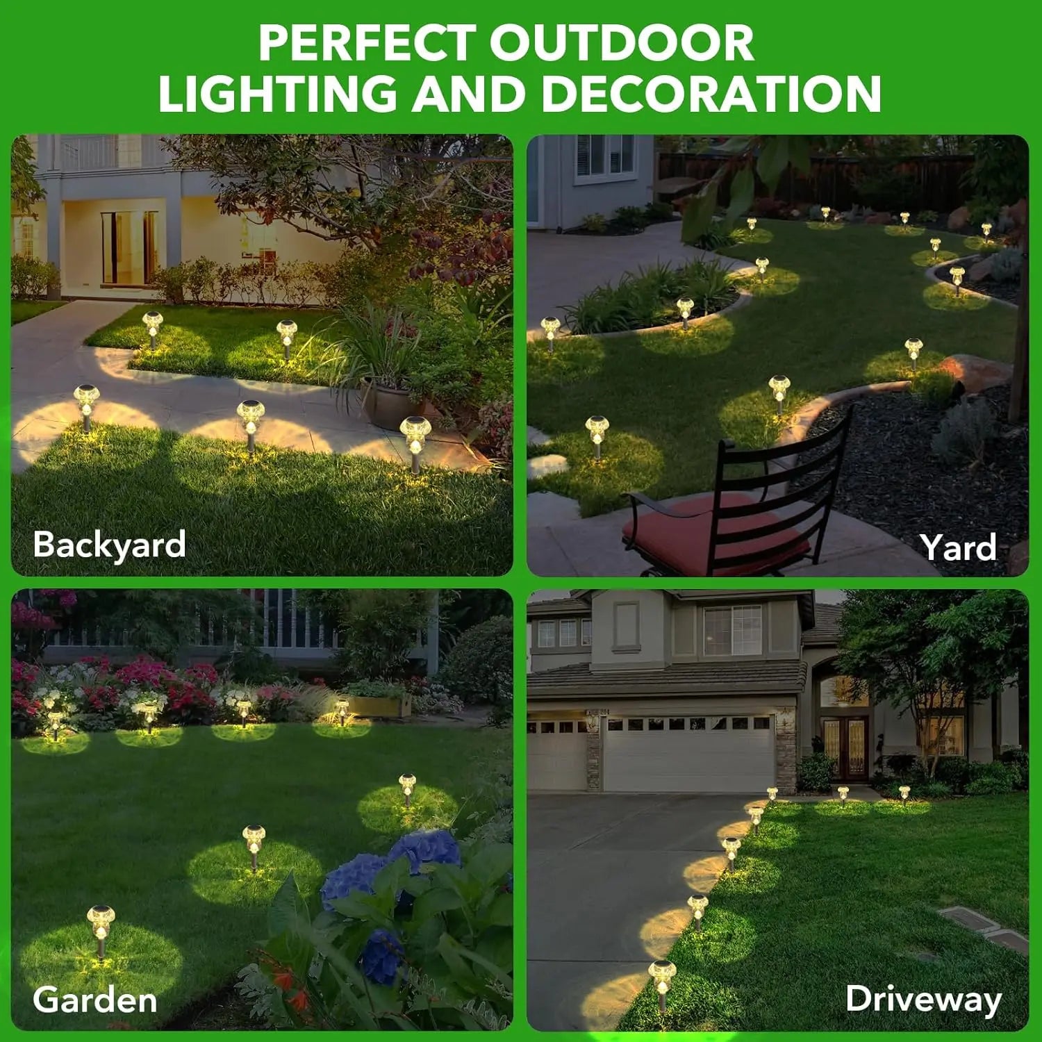 Lampe Solaire Champignon LED Étanche Décoration Jardin Allée