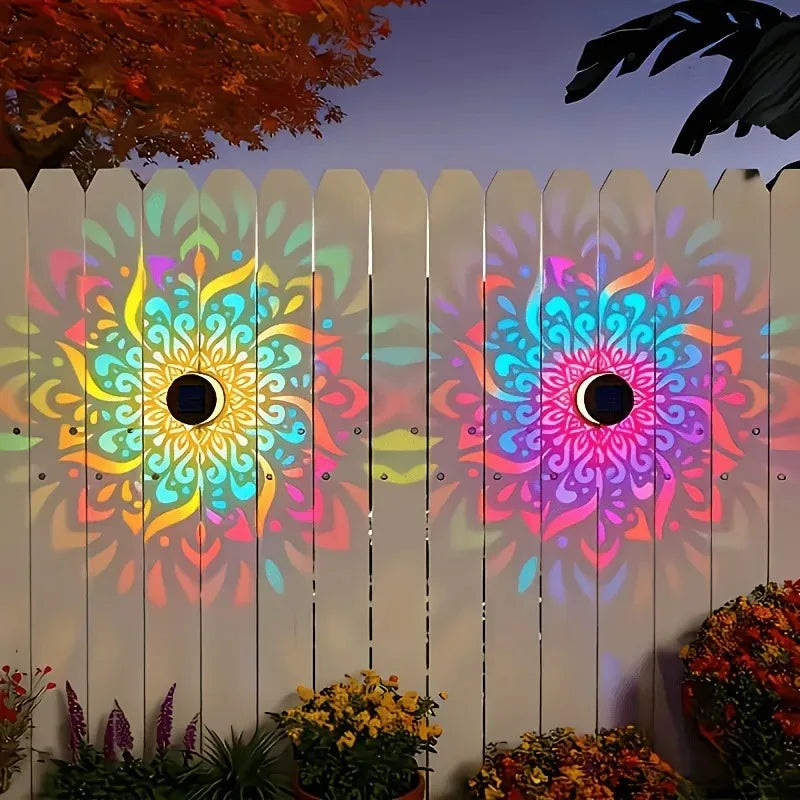 Applique Solaire Projecteur Mandala LED Étanche Jardin