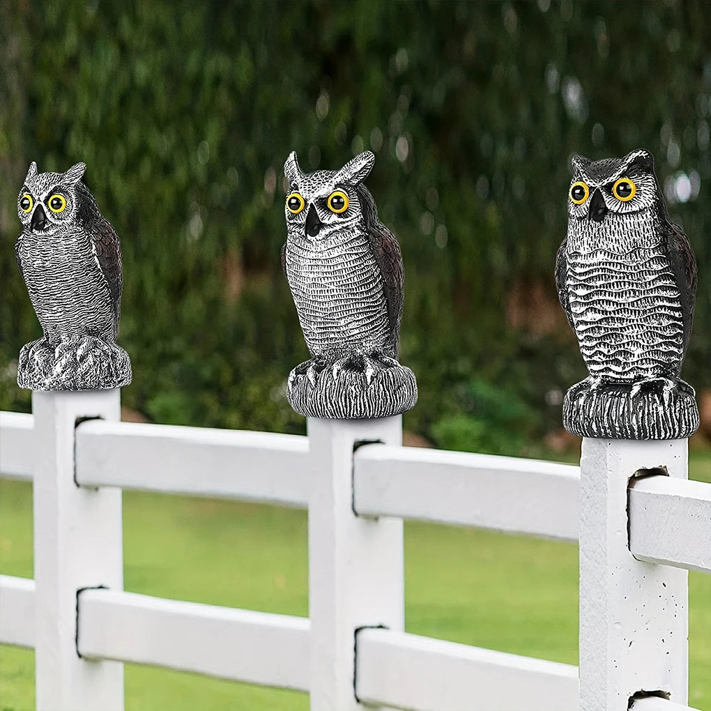 Effaroucheur Solaire Hibou à Yeux Clignotants et Son