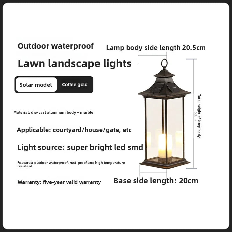 Bougie Solaire Décorative pour Jardin – résistant aux intempéries, étanche