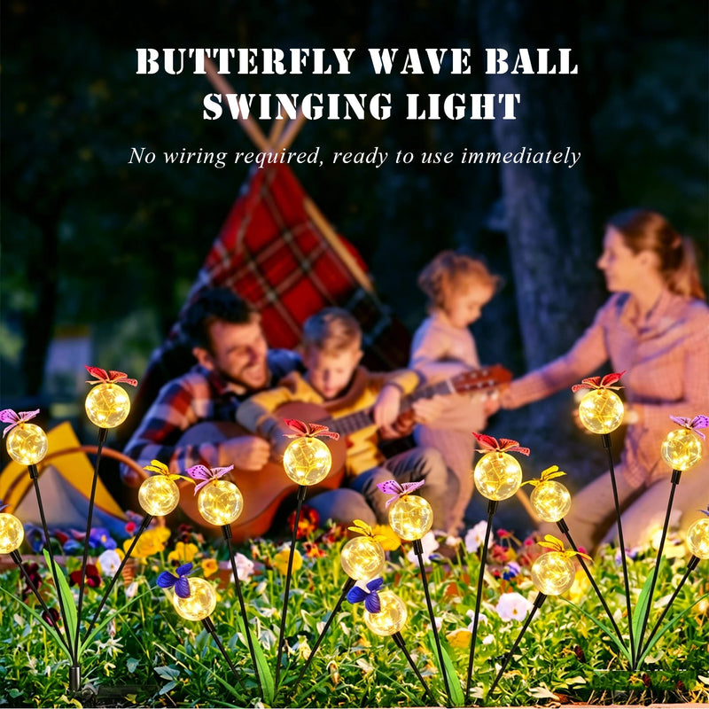 Lampe solaire luciole LED décorative pour jardin