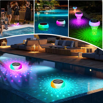 Lampe Solaire Flottante de Piscine LED Étanche