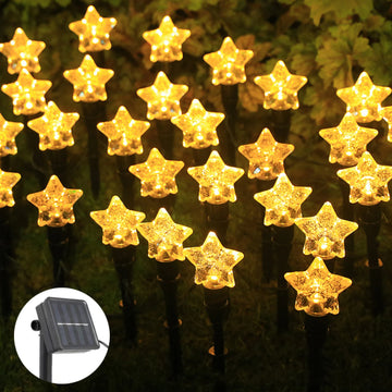 Guirlande Solaire LED Pelouse Jardin Étoile Boule Lune