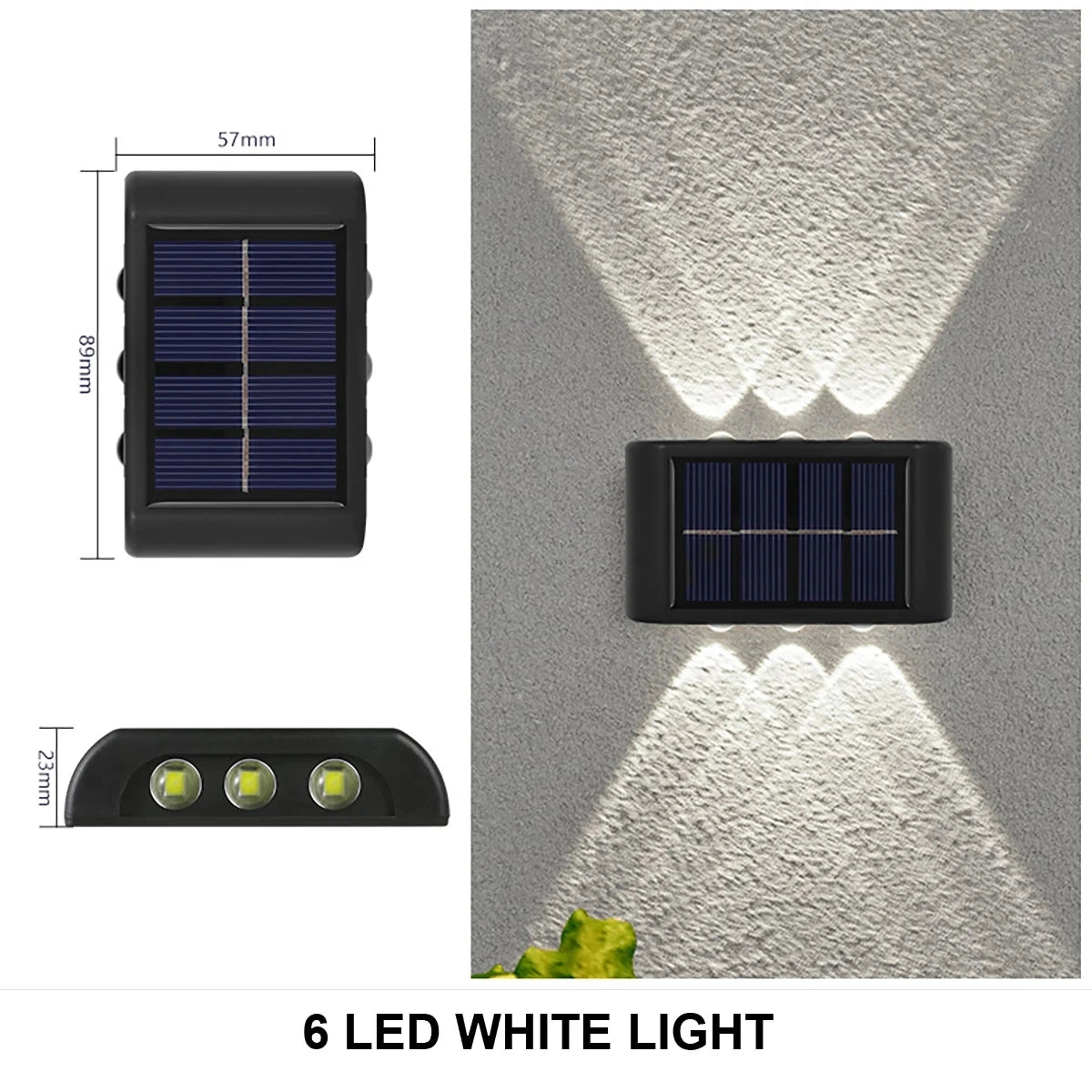 Applique Murale Solaire LED ExtĂ©rieure Ăclairage Haut Bas Jardin â ambiance lumineuse dans le jardin