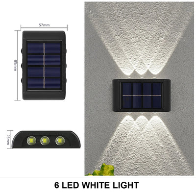 Applique Murale Solaire LED ExtĂ©rieure Ăclairage Haut Bas Jardin â ambiance lumineuse dans le jardin