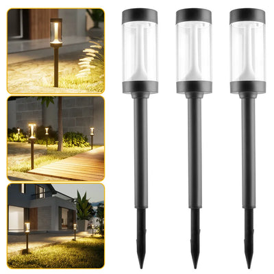 Lampe Solaire Pelouse 3000K Décoration Jardin Chemin 2 Pièces
