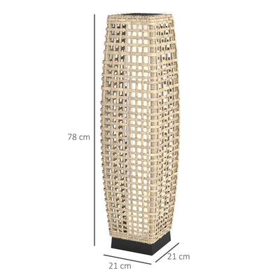 Lampe Solaire de Jardin en Rotin Synthétique LED