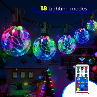 Guirlande Solaire Globe G40 LED 10M Télécommande IP44