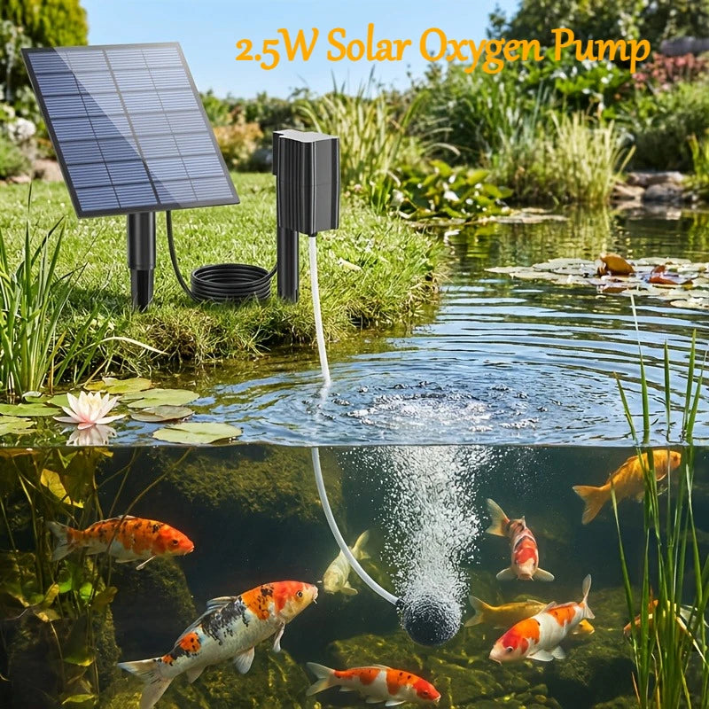 Pompe a air solaire flottante pour bassin et aquarium
