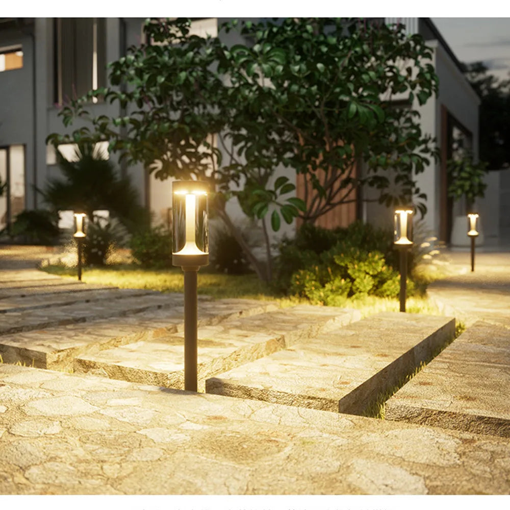 Lampe Solaire Pelouse 3000K Décoration Jardin Chemin 2 Pièces