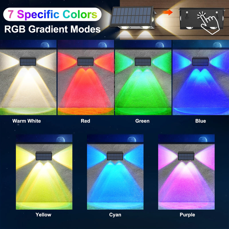 Lampe solaire RGB décorative étanche pour jardin