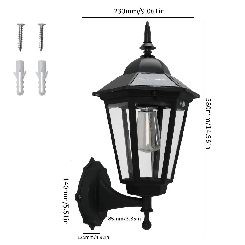 Lampe Solaire Paysage Rétro Filament Tungstène Extérieure Jardin