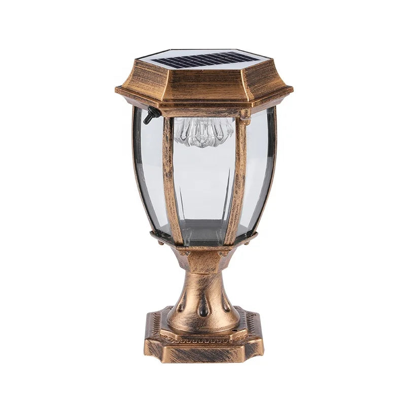 Lampe solaire de pilier de portail etanche IP55